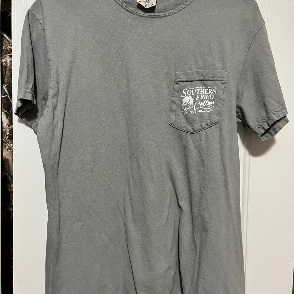 Southern Fried Cotton Charcoal Short Sleeve Tee